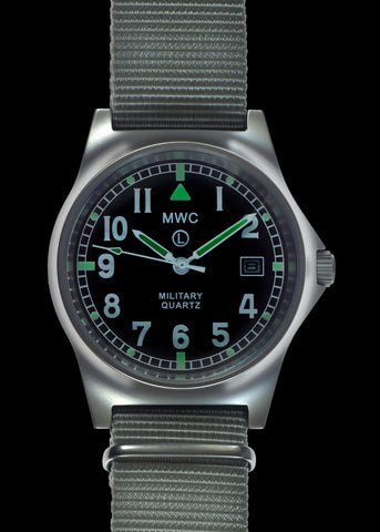 MWC G10 LM Stainless Steel Military Watch on a Olive Green NATO Strap (Sterile/Unbranded Dial)