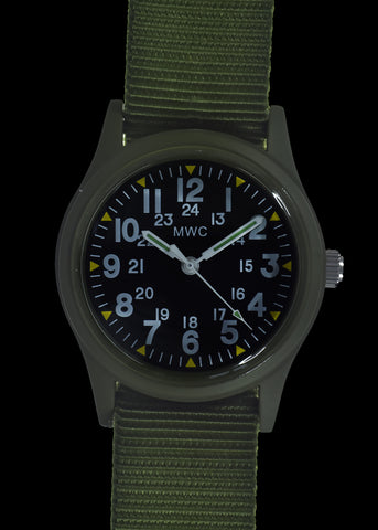 MWC "Depthmaster" 100atm / 3,280ft / 1000m Water Resistant Military Divers Watch in PVD Stainless Steel Case with GTLS and Helium Valve (Swiss Ronda 715li Movement)